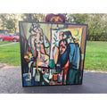 Hal Lotterman Original Modernist Figurative Painting Abstract Art MCM Mid-Century Modern
