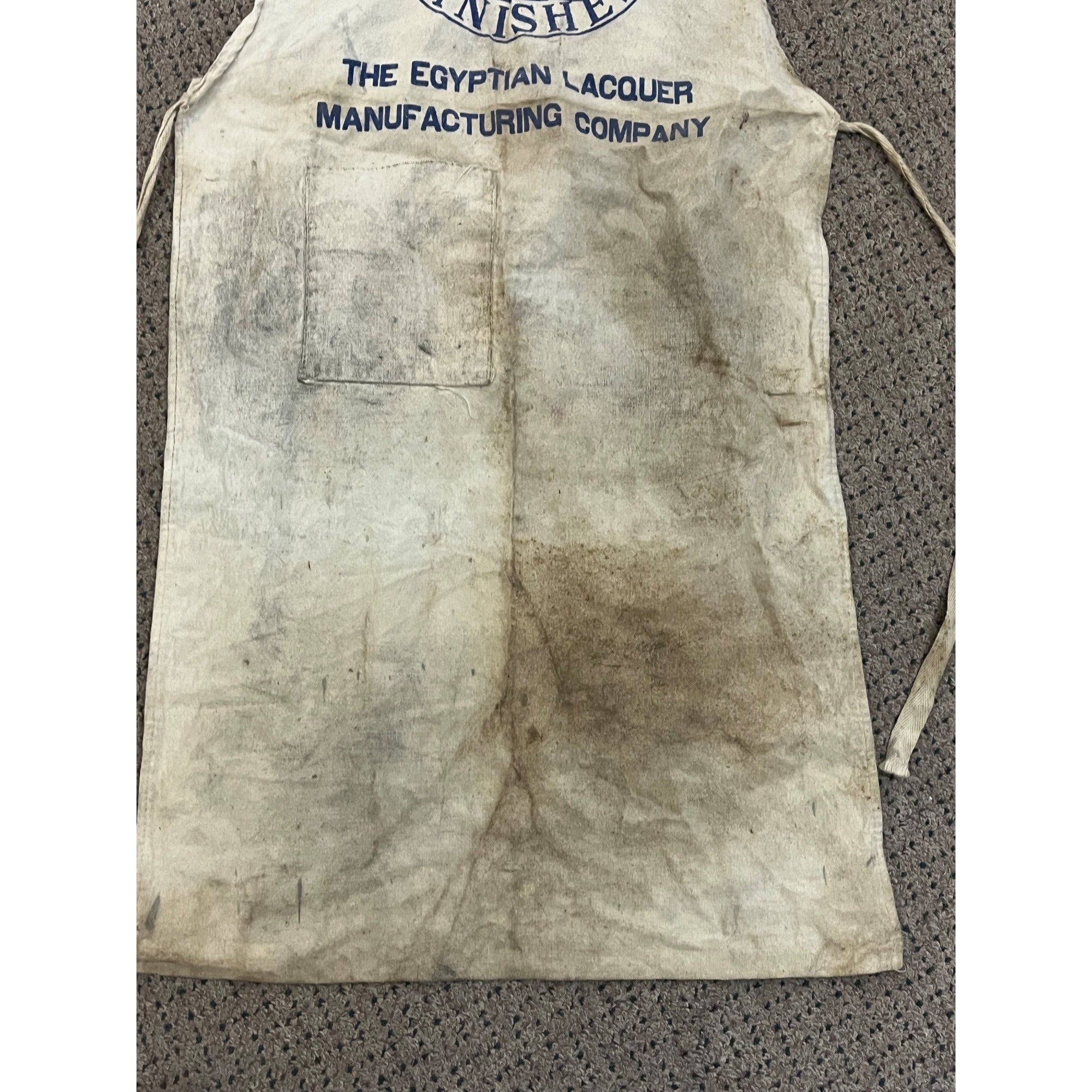 Vintage Egyptian Lacquer Manufacturing Company Apron Advertising New York