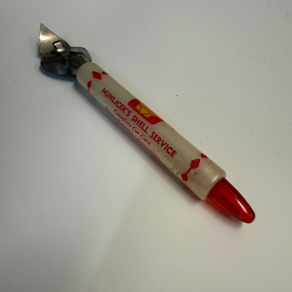 Vintage 1950s Shell Oil Service Station Bottle Opener Kewaunee Wisconsin