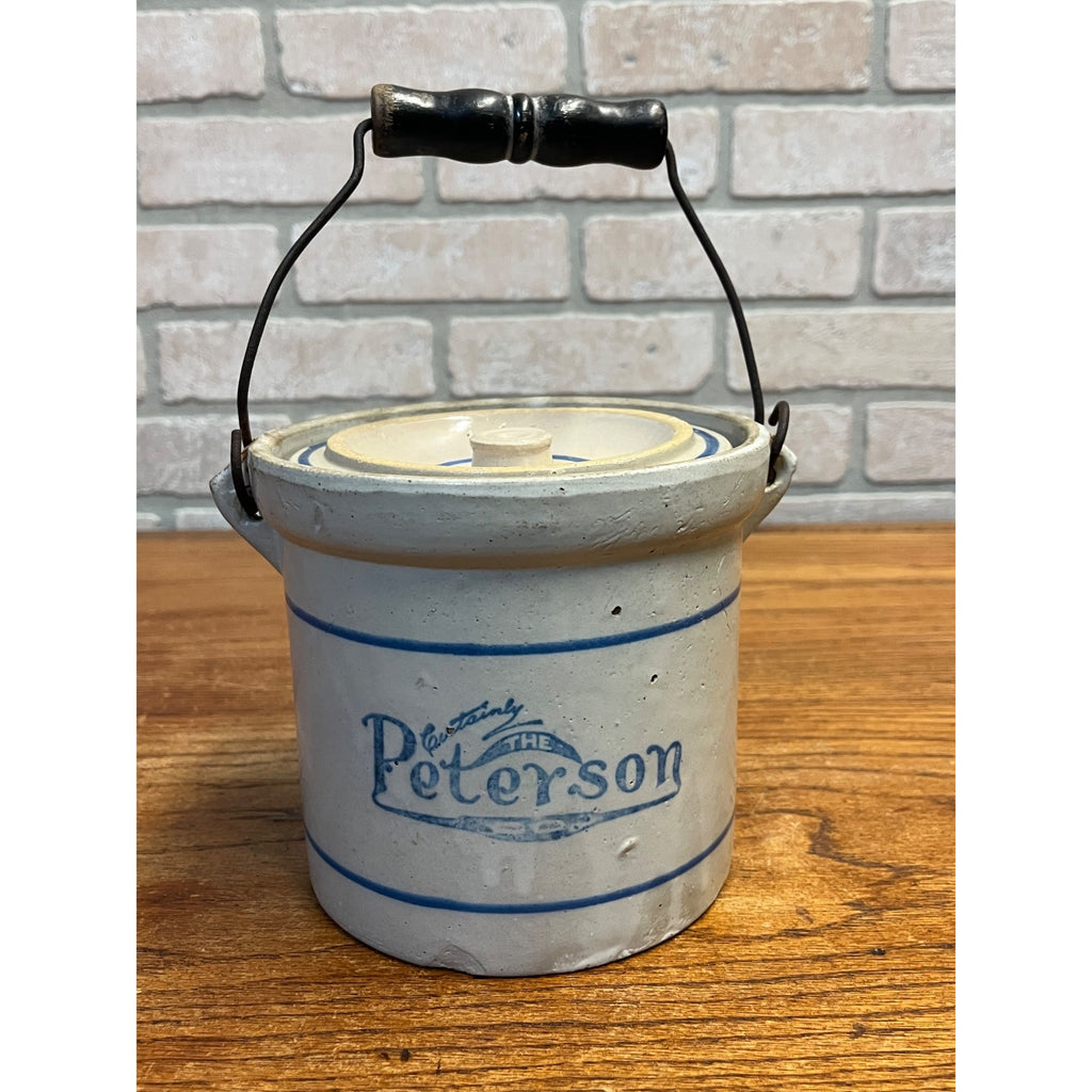 Red Wing Stoneware Advertising Butter Crock Certainly the Peterson Co Winona MN