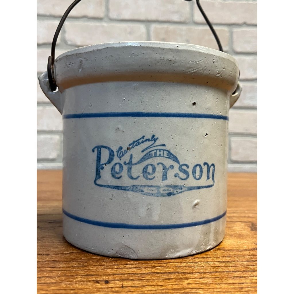 Red Wing Stoneware Advertising Butter Crock Certainly the Peterson Co Winona MN