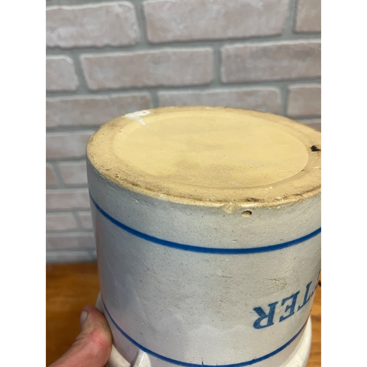 Red Wing Stoneware Advertising Butter Crock Certainly the Peterson Co Winona MN