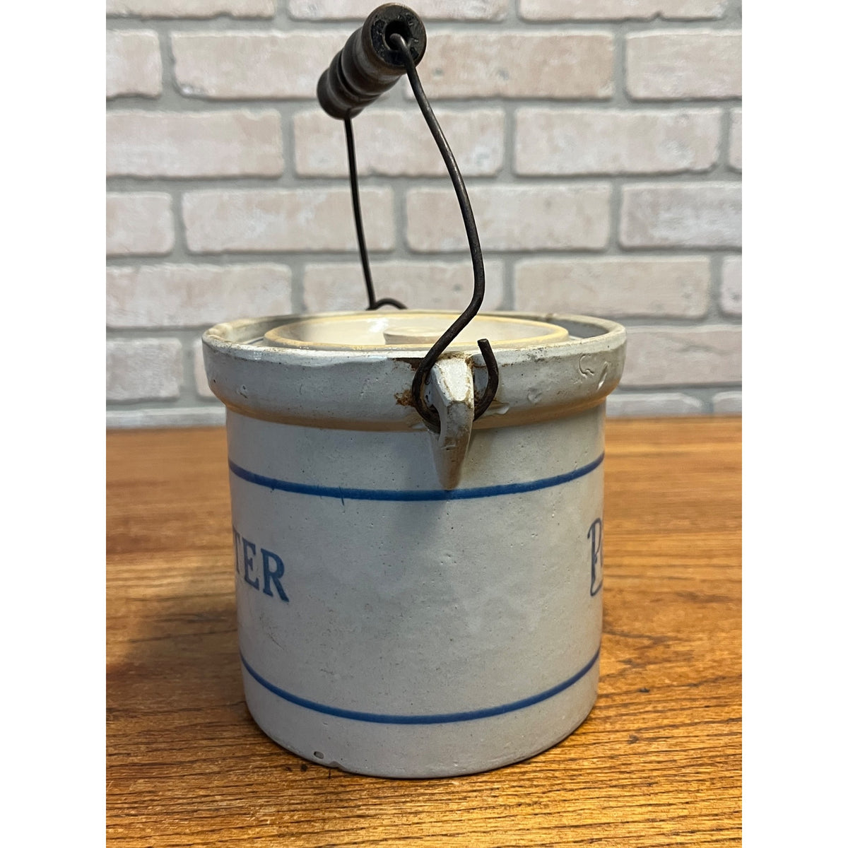 Red Wing Stoneware Advertising Butter Crock Certainly the Peterson Co Winona MN