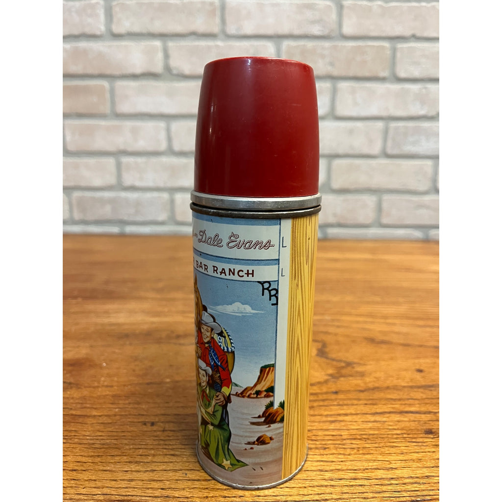 Unusual Size Holtemp Roy Rogers and Dale Evans Double R Bar Ranch Metal Thermos