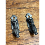 Antique Spanish Revival Drop Pulls Pair Gothic Tudor Drawer Hardware Tulip