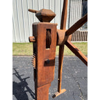 Antique 19th Century Wooden Yarn Swift Skein Winder Floor Stand Primitive