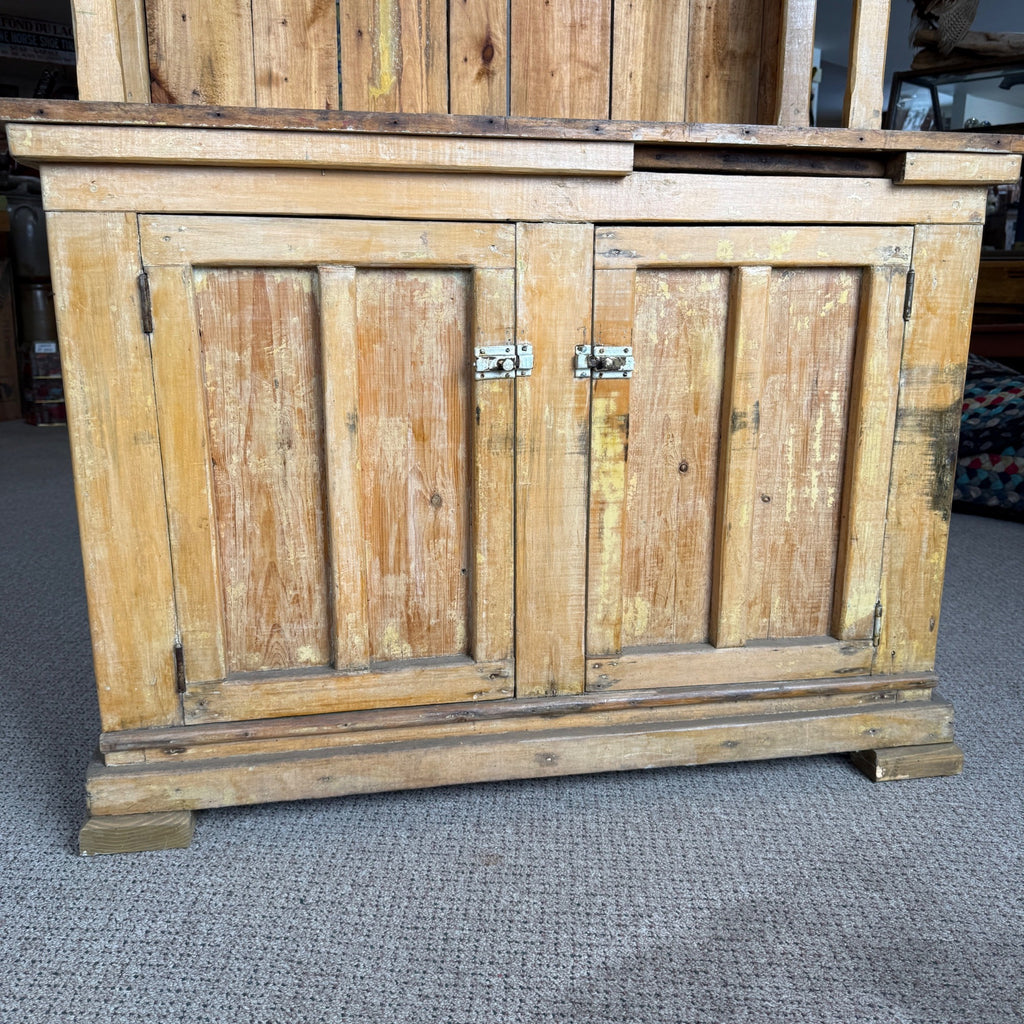 Antique Primitive Bakers Bread-Making Cabinet Cupboard  Kitchen Coffee Bar Hutch