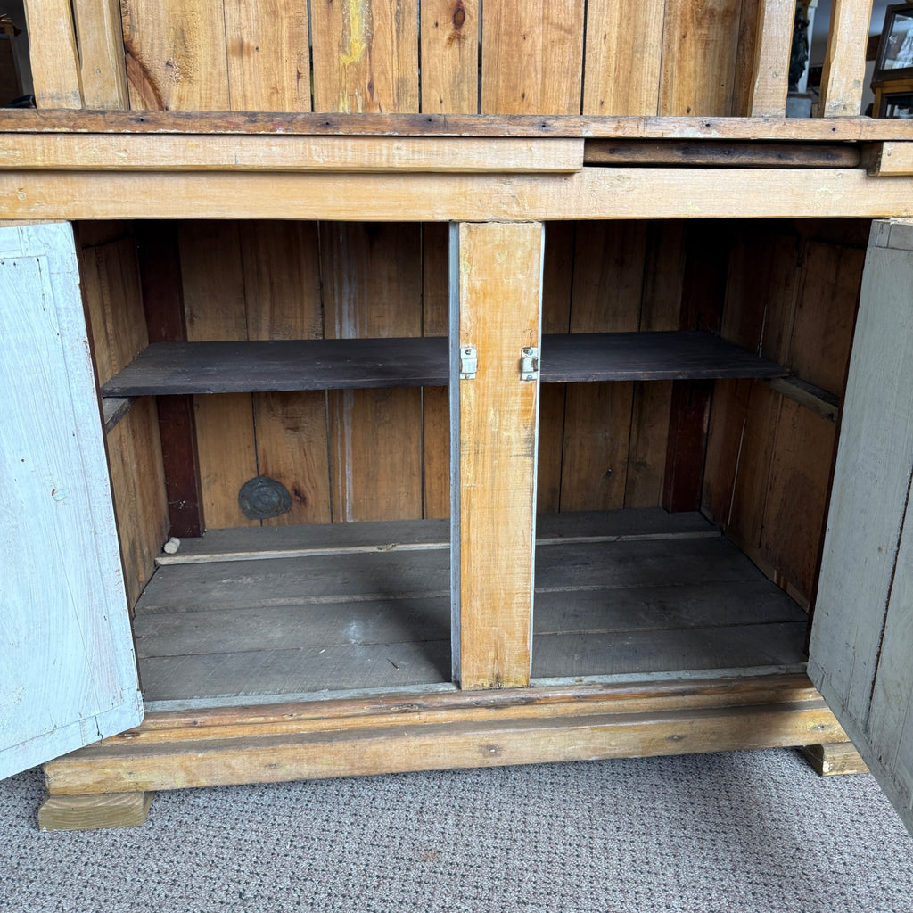 Antique Primitive Bakers Bread-Making Cabinet Cupboard  Kitchen Coffee Bar Hutch