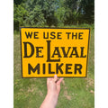 Vintage DeLaval Milker Farm Dairy Advertising Metal Tin Tacker Sign MINT