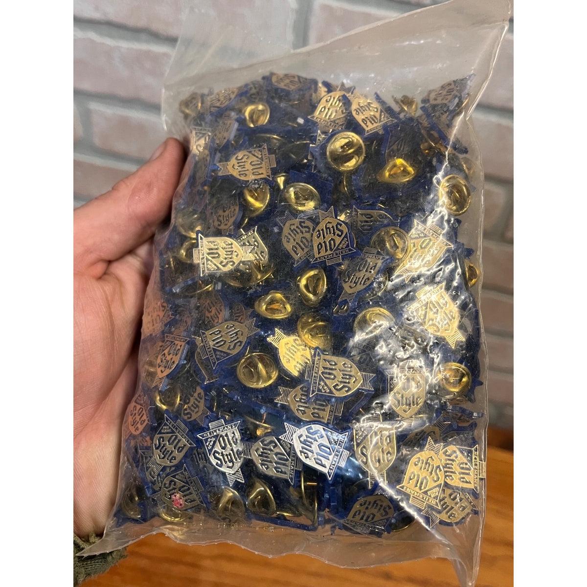 Vintage 1950s Heileman's Old Style Beer Plastic Pins NOS NEW Bag 100+ Lacrosse