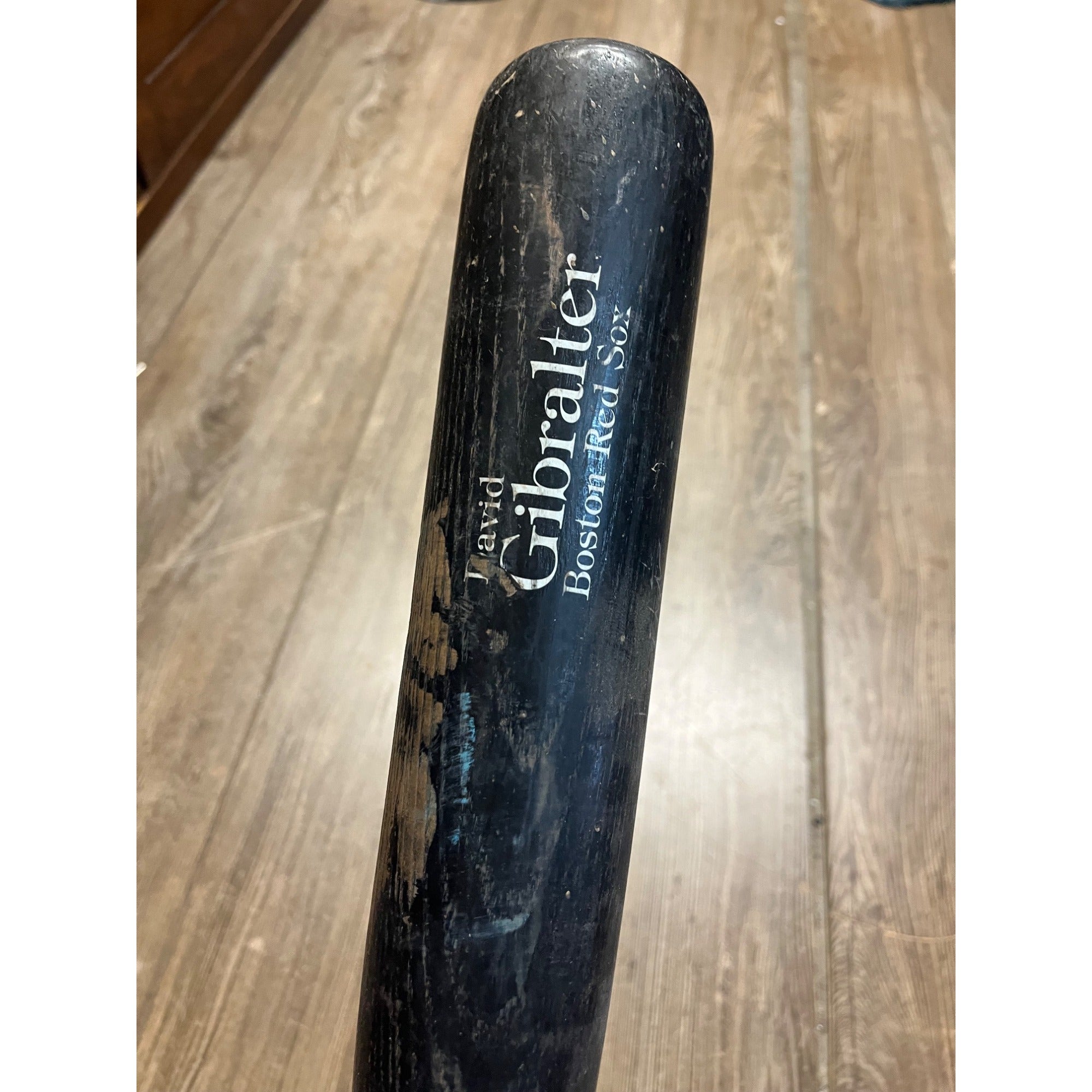 David Gibralter Signed Game Used Baseball Bat MLB Pro Boston Red Sox