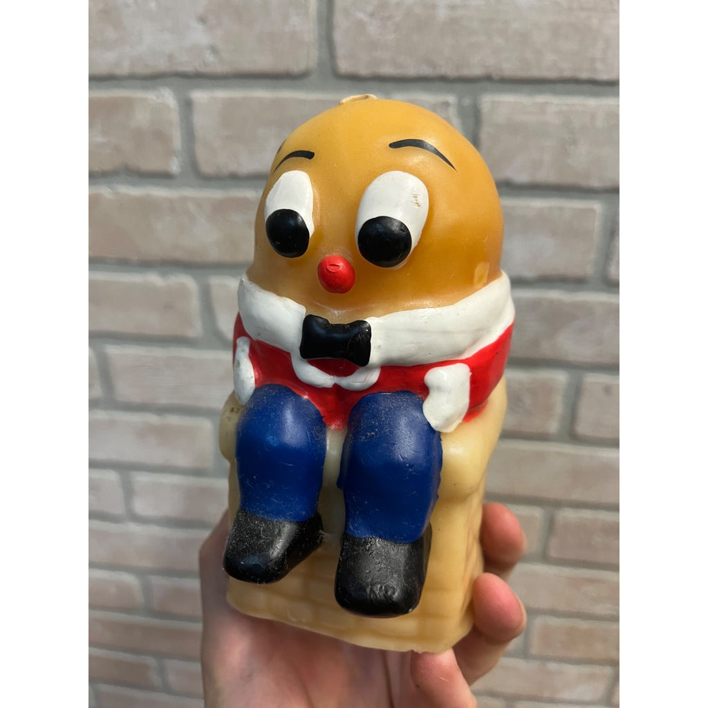 Vintage Humpty Dumpty Candle Unused Wax Statue Lenox Mexico Old Nursery Tale
