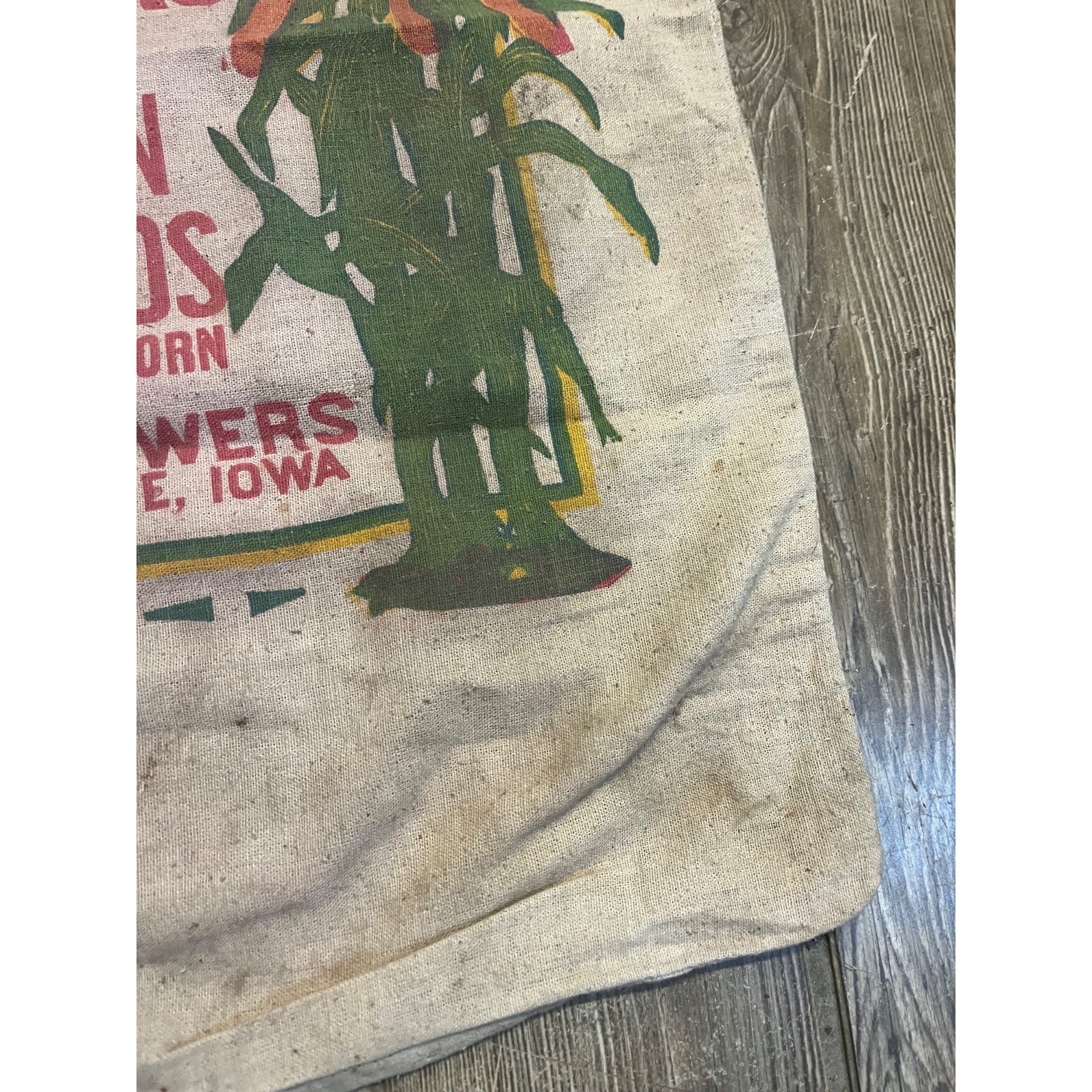 Vintage Powers Hybrid Seed Corn, Duncombe, Iowa IA Cloth Sack