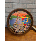 Vintage 1983 Old Style 16" Round Beer Barrel Lighted Wall Hanging Sign - WORKS!