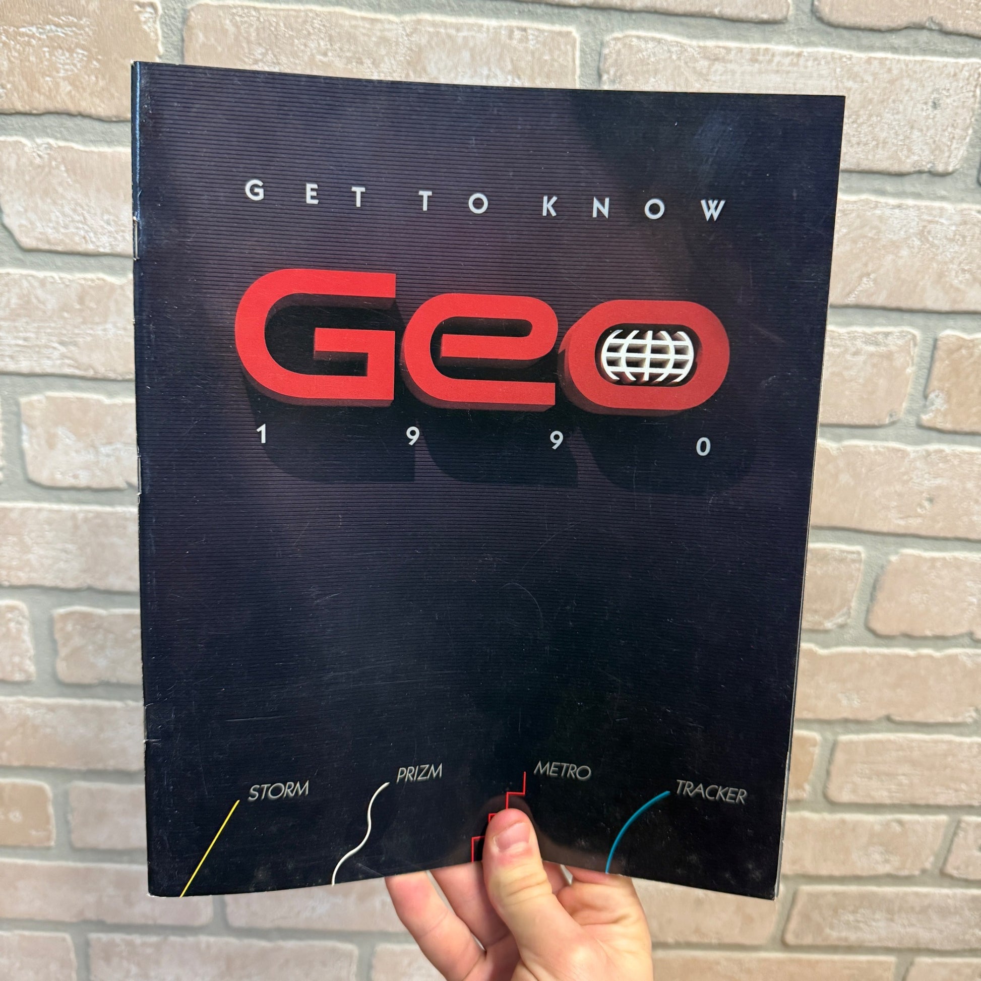 1990 GEO Car Brochure Dealership Sales General Motors GM Prizm Storm Metro