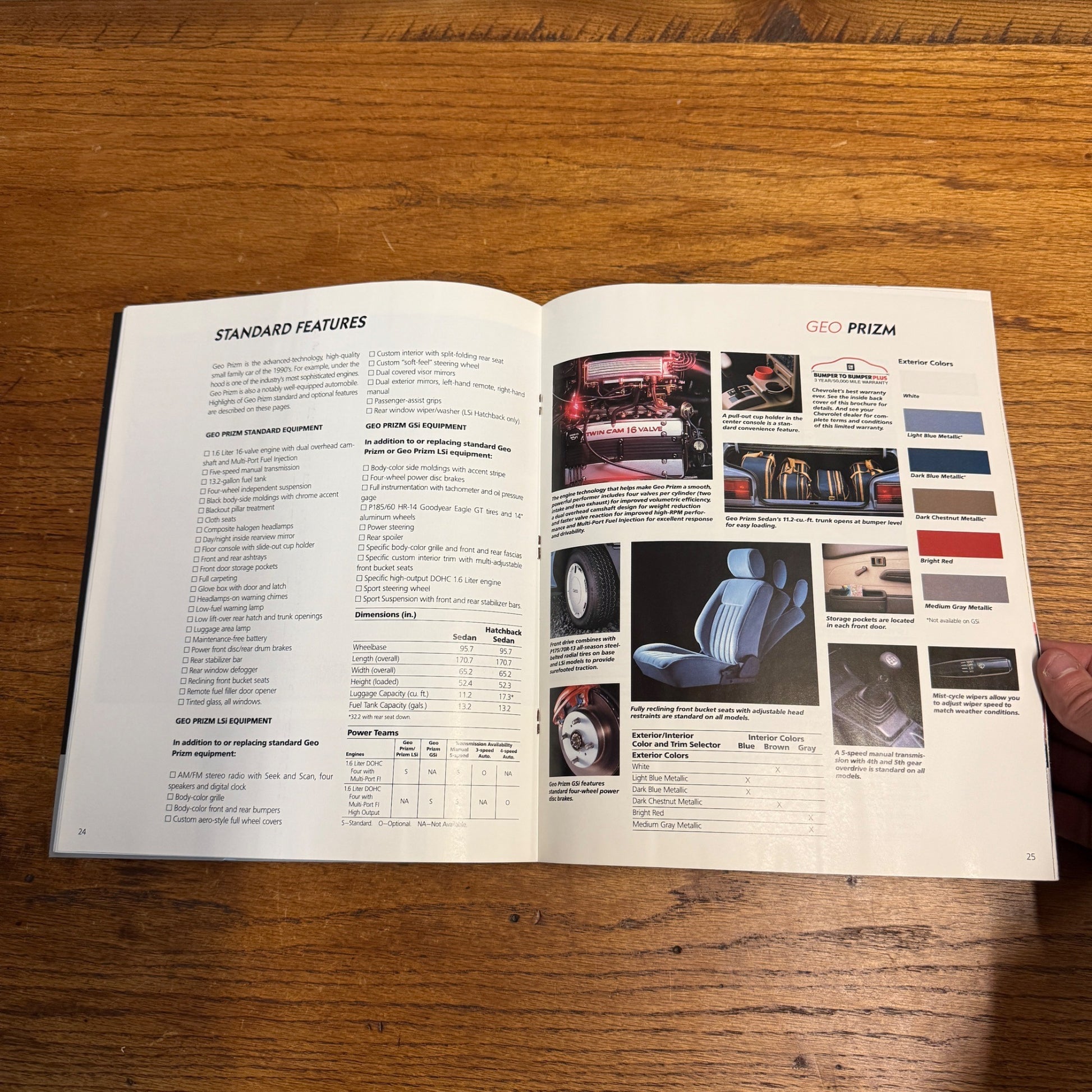 1990 GEO Car Brochure Dealership Sales General Motors GM Prizm Storm Metro