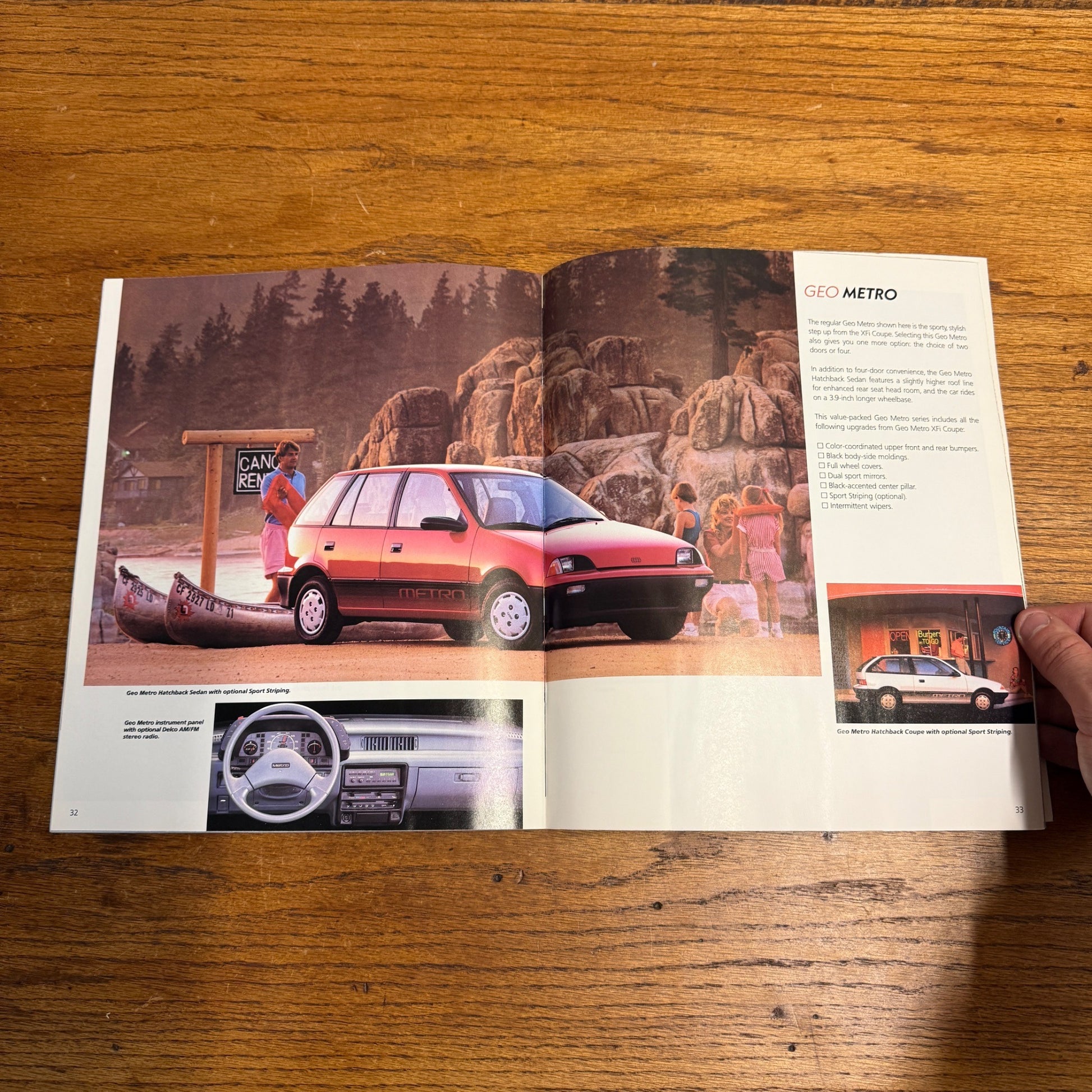 1990 GEO Car Brochure Dealership Sales General Motors GM Prizm Storm Metro