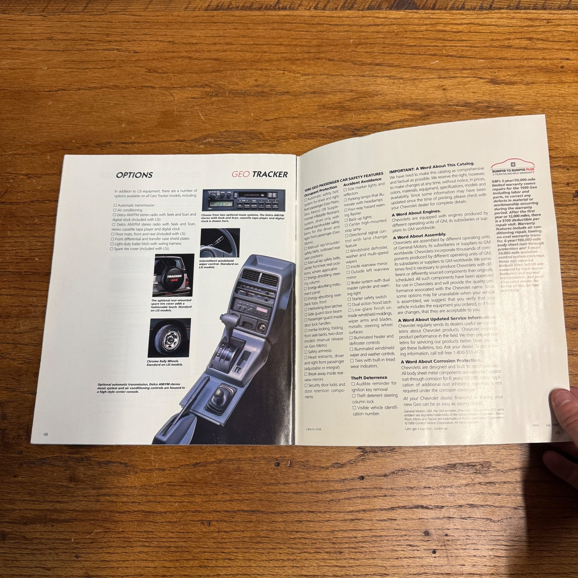 1990 GEO Car Brochure Dealership Sales General Motors GM Prizm Storm Metro