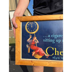 Vintage Chesterfield Cigarettes Cardboard Advertising Sign