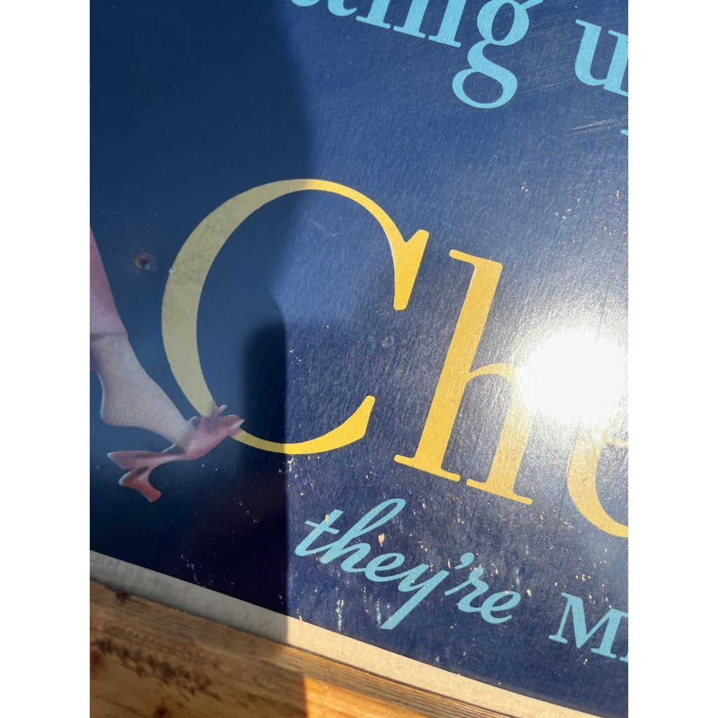 Vintage Chesterfield Cigarettes Cardboard Advertising Sign