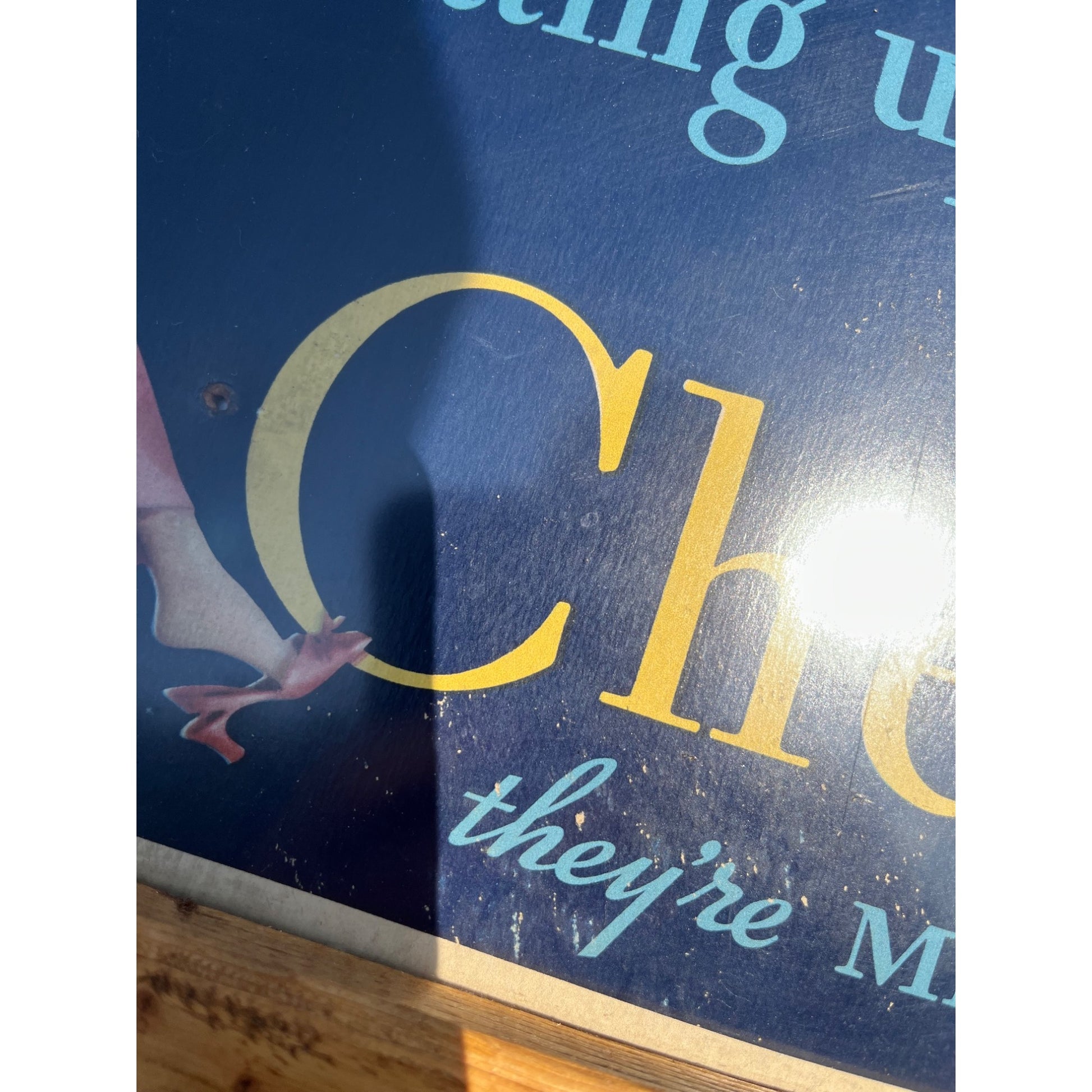 Vintage Chesterfield Cigarettes Cardboard Advertising Sign