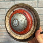 Antique Toy Wagon Wheel Hard Rubber Tire Embossed W Hub Original Paint