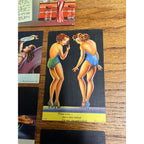 Vintage 1940s Curt Teich Modern Girl Comics Pinup Risque Postcards Lot (6)