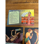 Vintage 1940s Curt Teich Modern Girl Comics Pinup Risque Postcards Lot (6)