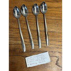 Vintage Oneida Community Stainless Ice Tea Spoons "Twin Star" Pattern Atomic (4)