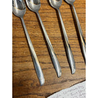 Vintage Oneida Community Stainless Ice Tea Spoons "Twin Star" Pattern Atomic (4)