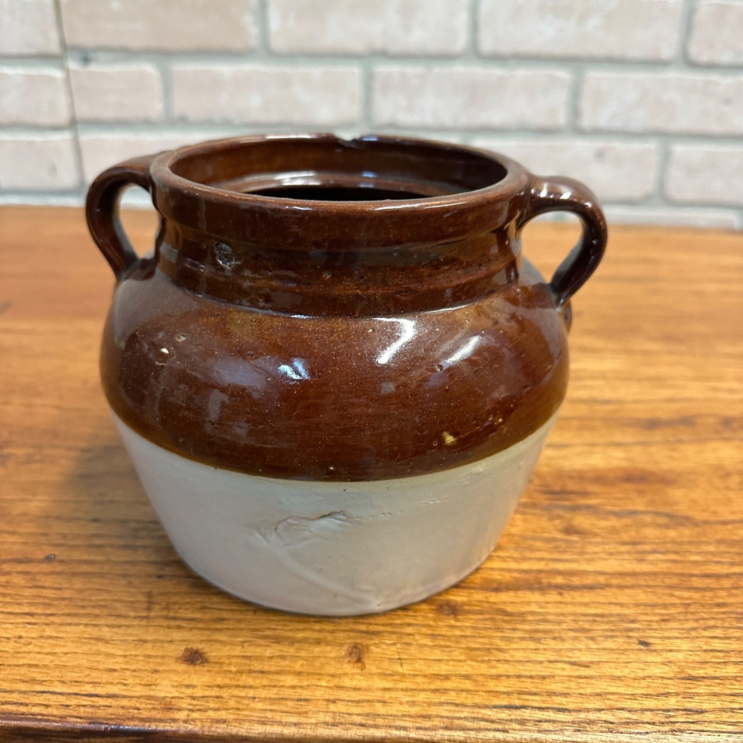 Red Wing Stoneware Advertising Bean Pot Crock Whitewater Wi Wis Wisconsin