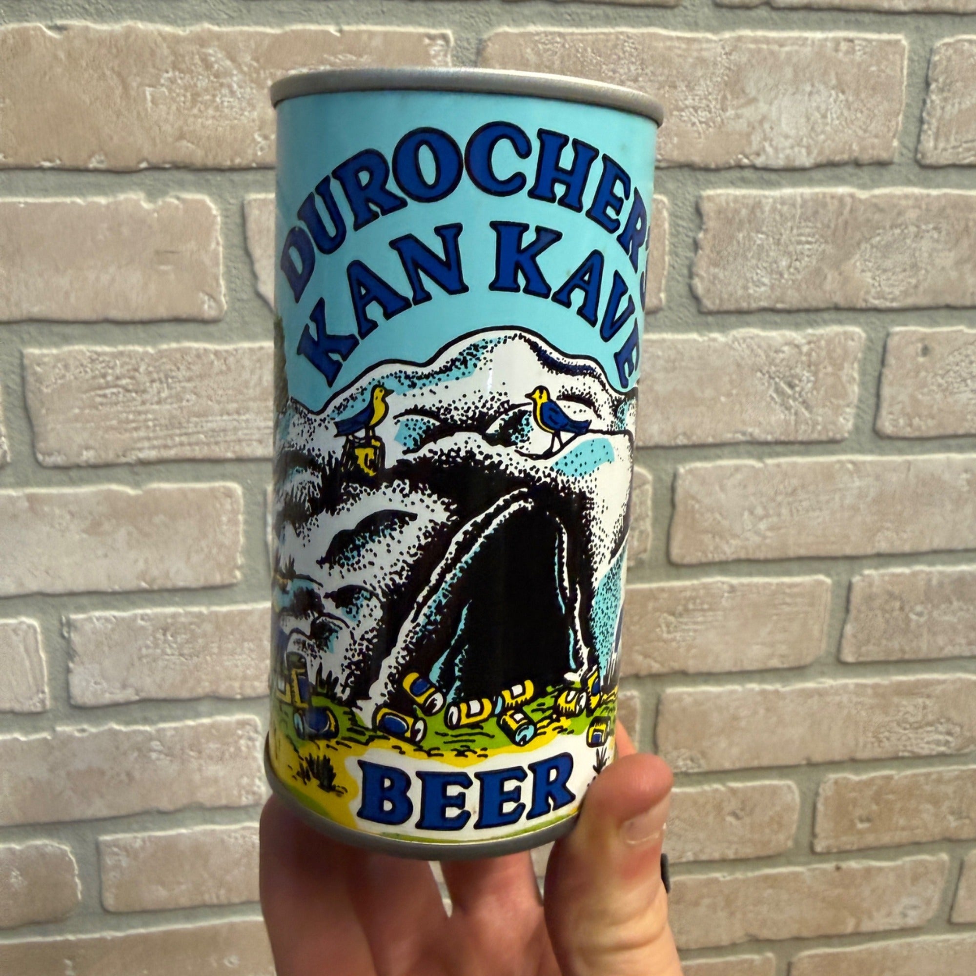Duracher's Kankave Old Metal Beer Can August Schell Prototype Colgate Wis 12oz