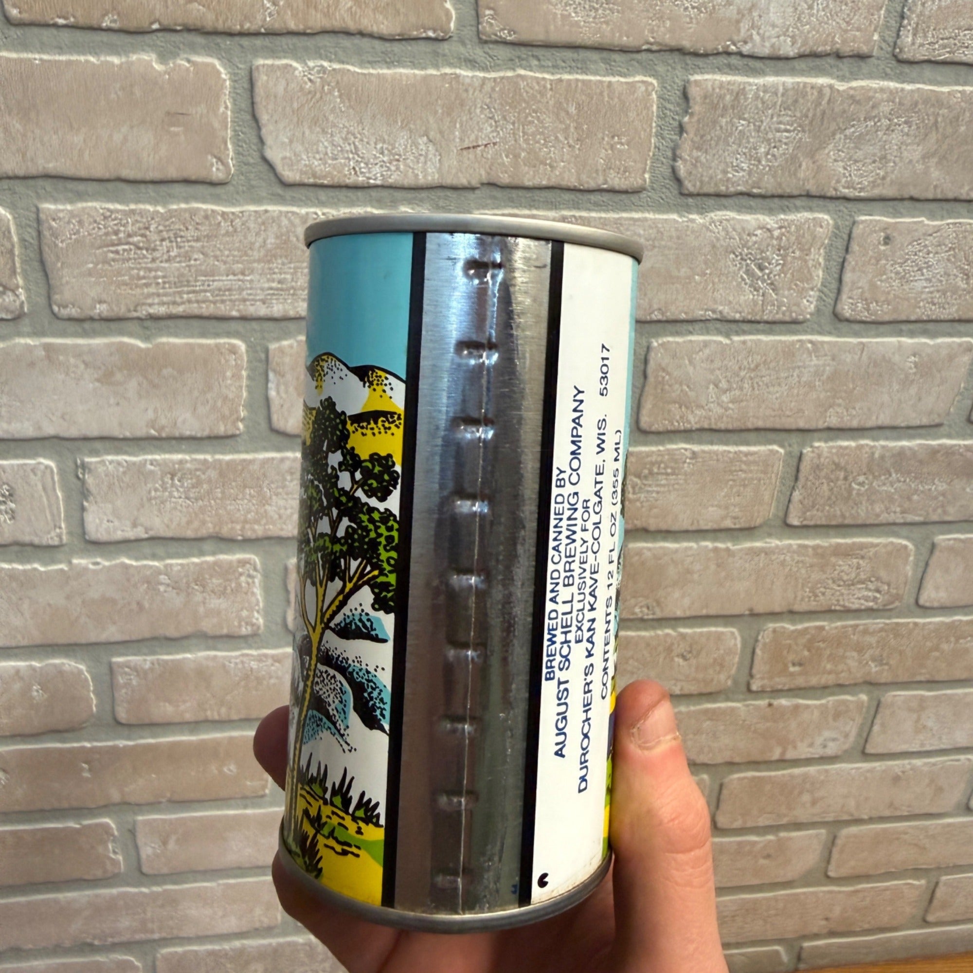 Duracher's Kankave Old Metal Beer Can August Schell Prototype Colgate Wis 12oz