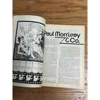 MARCH 1973 FUSION underground music magazine PAUL MORRISSEY Eating Up Front