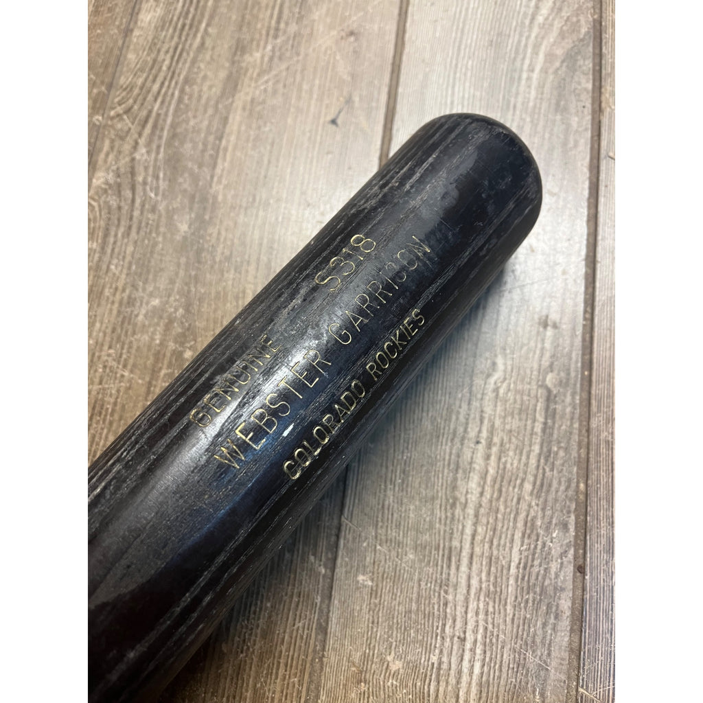 Webster Garrison Original Game Used Baseball Bat MLB Louisville Rockies