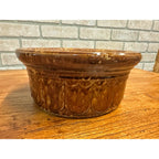 Antique Bennington Rockingham Mottled Brown Stoneware Cuspidor Spittoon