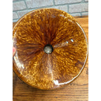 Antique Bennington Rockingham Mottled Brown Stoneware Cuspidor Spittoon