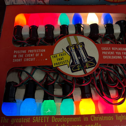 Vintage NOMA Safety Plug Outdoor 15 Christmas Lights in Original Box