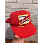 Vintage Leinenkugel Beer Since 1867 Red Foam & Mesh Snapback Ball Cap Breweriana Advertising Chippewa Falls, WI