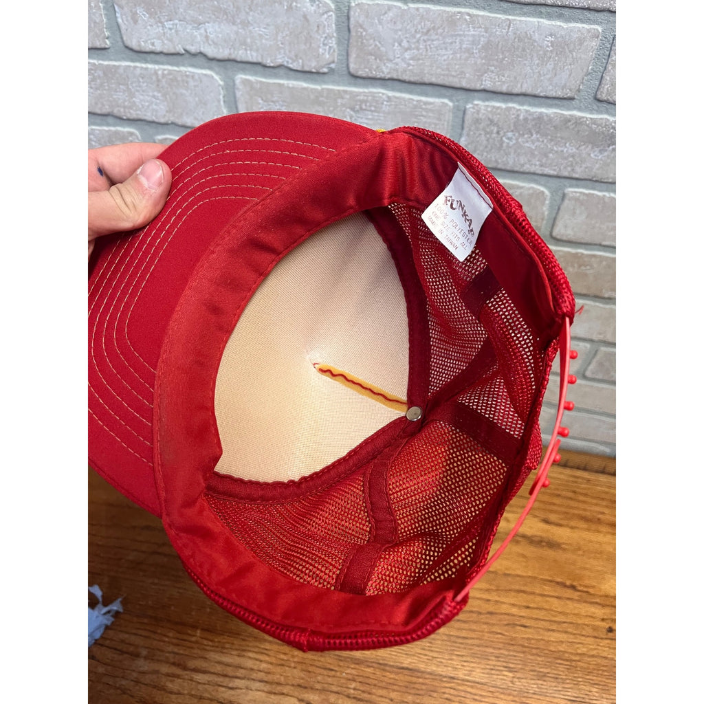 Vintage Leinenkugel Beer Since 1867 Red Foam & Mesh Snapback Ball Cap Breweriana Advertising Chippewa Falls, WI