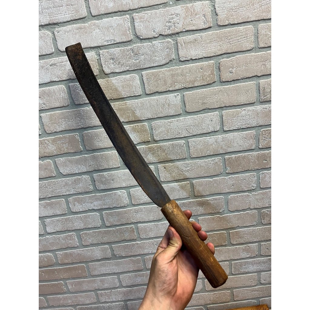 Antique Early Primitive Harvest Knife Cutter Tool Cabin Wall Decor