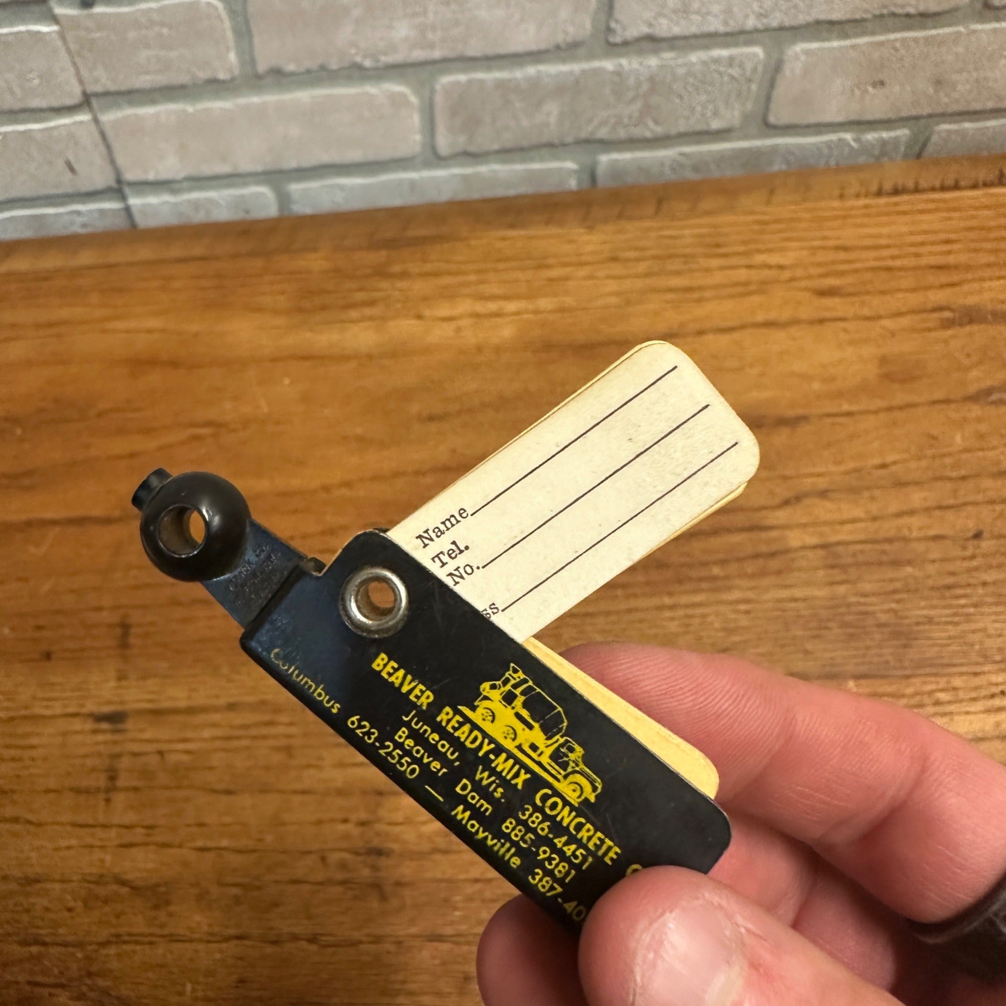 Vintage Mayville Beaver Dam Ready-Mix Concrete Little Black Book Advertisign Wis