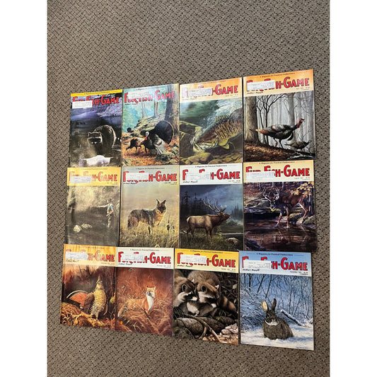 Vintage 1991 Fur, Fish, & Game Full Year Hunting Fishing Outdoorsman Magazines