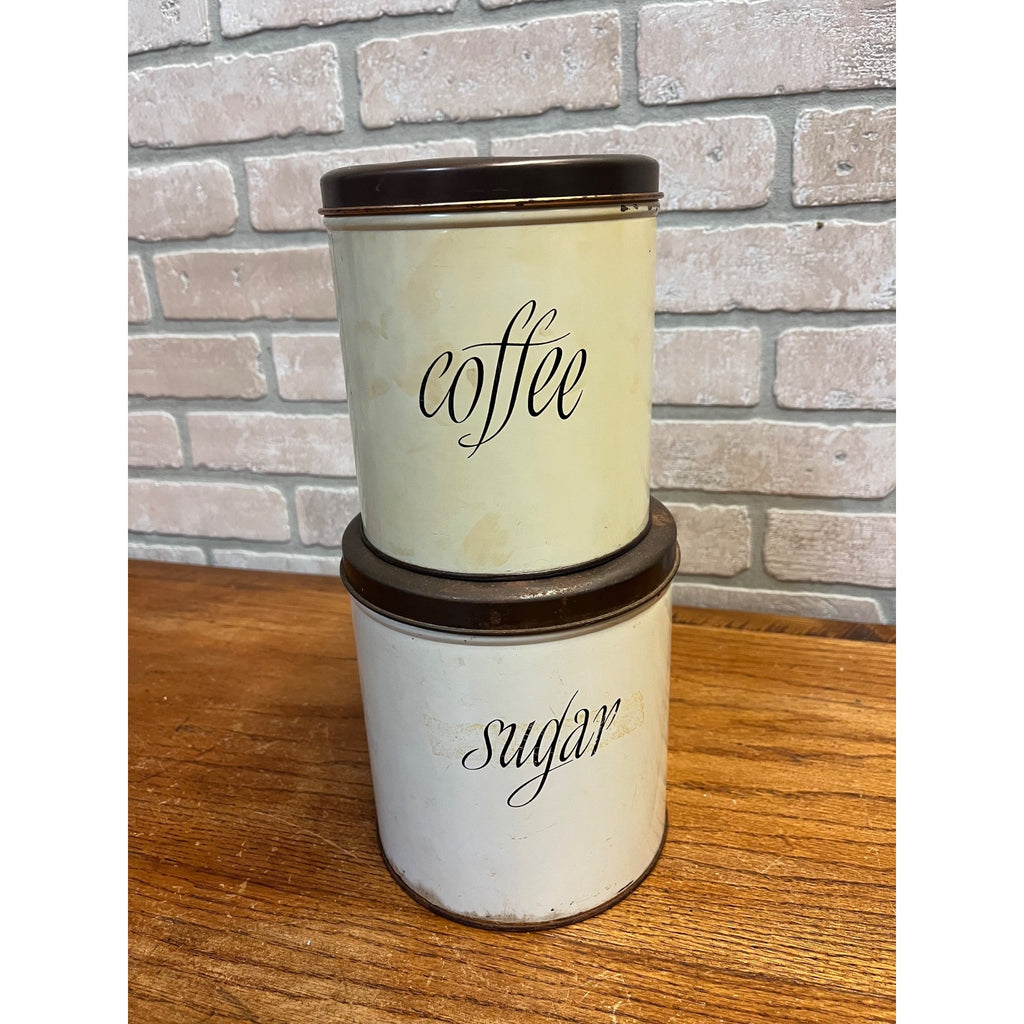 Antique Vintage Parmeco Sugar & Coffee Kitchen Canisters