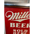 Vintage 1940s Miller Beer Milwaukee Paper Advertising Sign Poster Bar 10 Cents