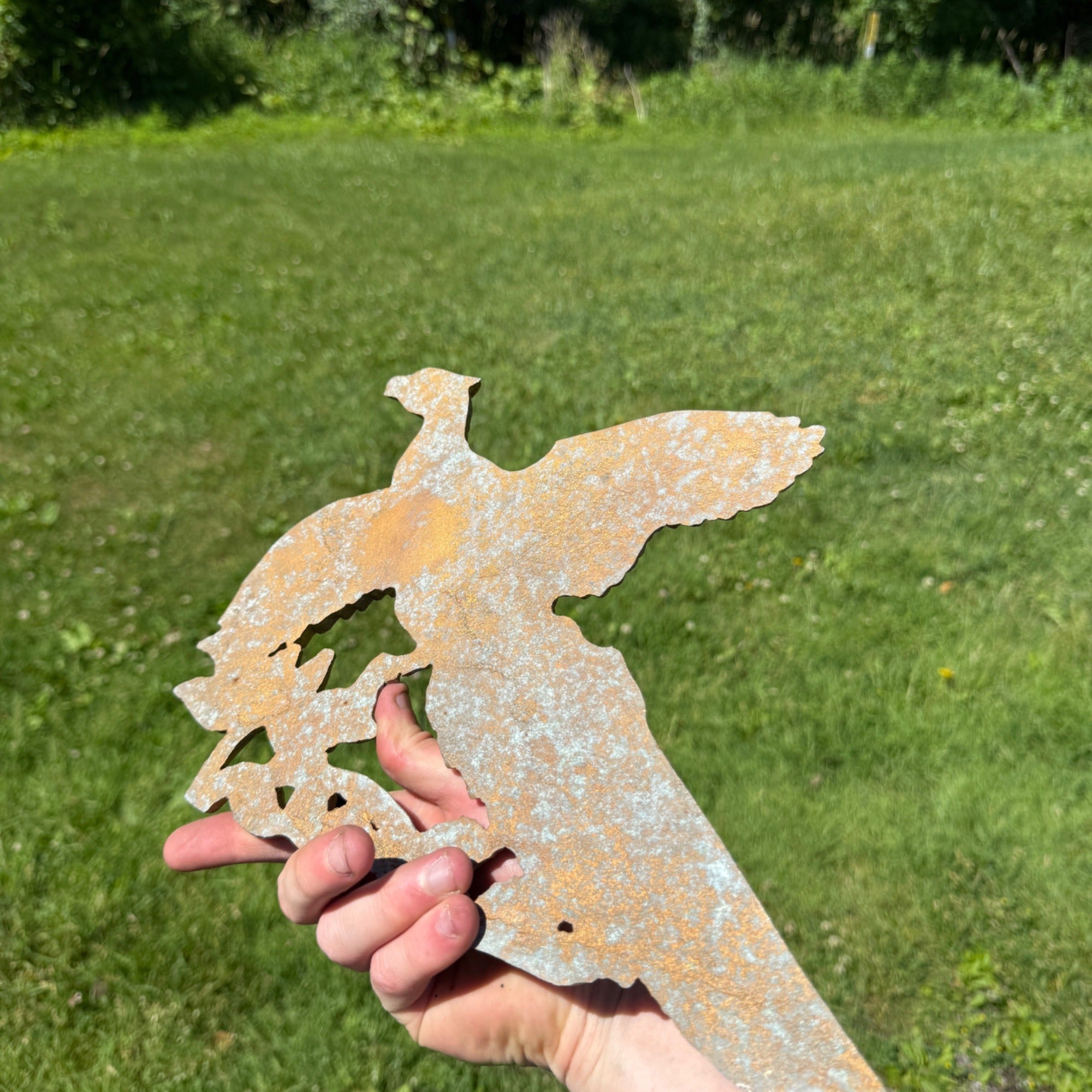 Vintage Gold-Toned Metal Flying Pheasant Wall Art 1970s Rustic Farmhouse Décor 1960s