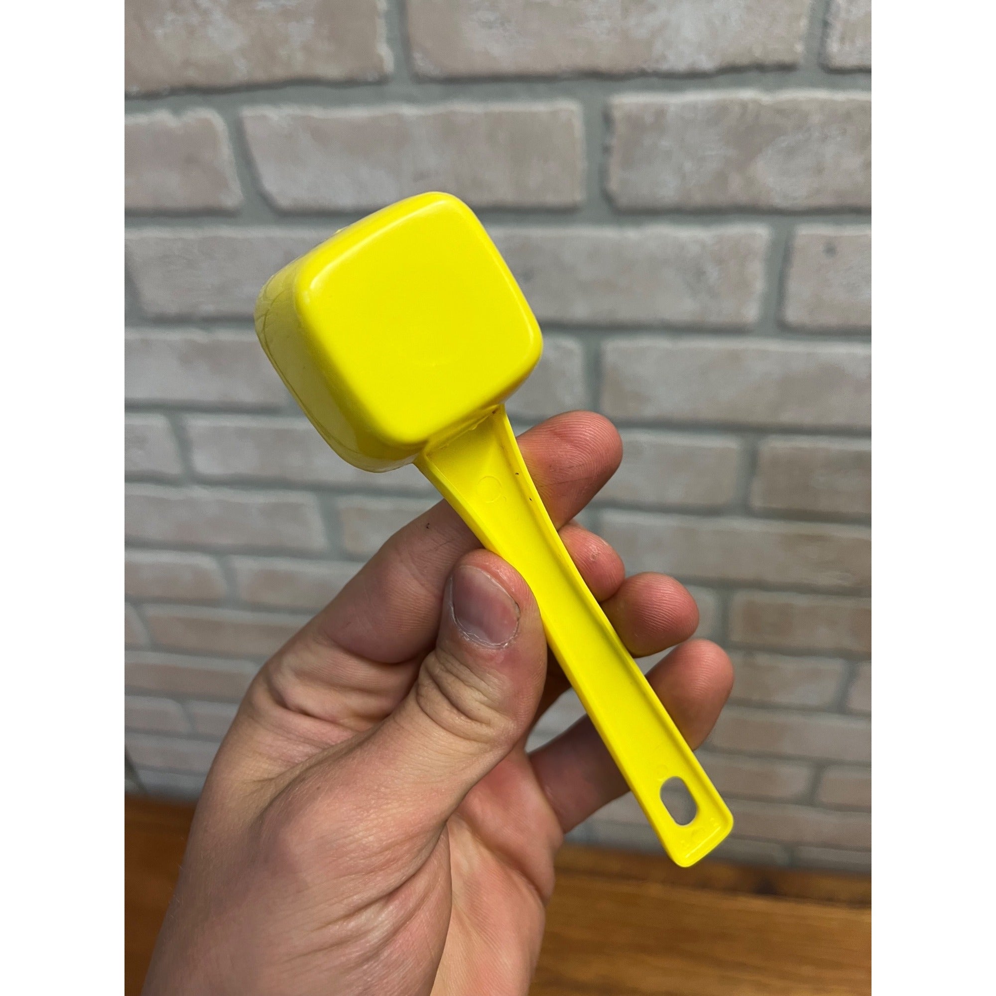 Vintage Eight O'Clock Coffee Advertising Plastic Scoop Kitchen Brazilian Coffee