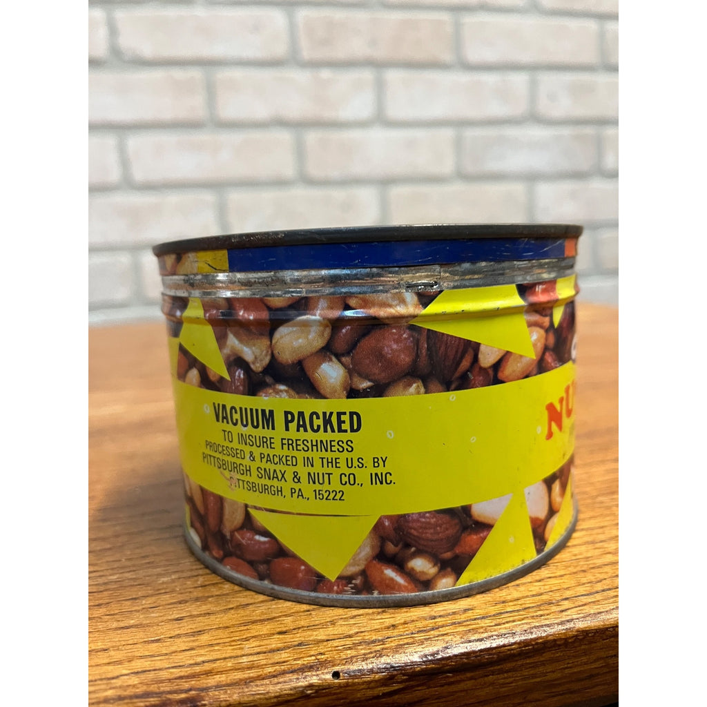 Vintage Lik Em Mix Nuts Peanut Tin 13 Oz Can Pittsburgh Snax Co Empty Keywind
