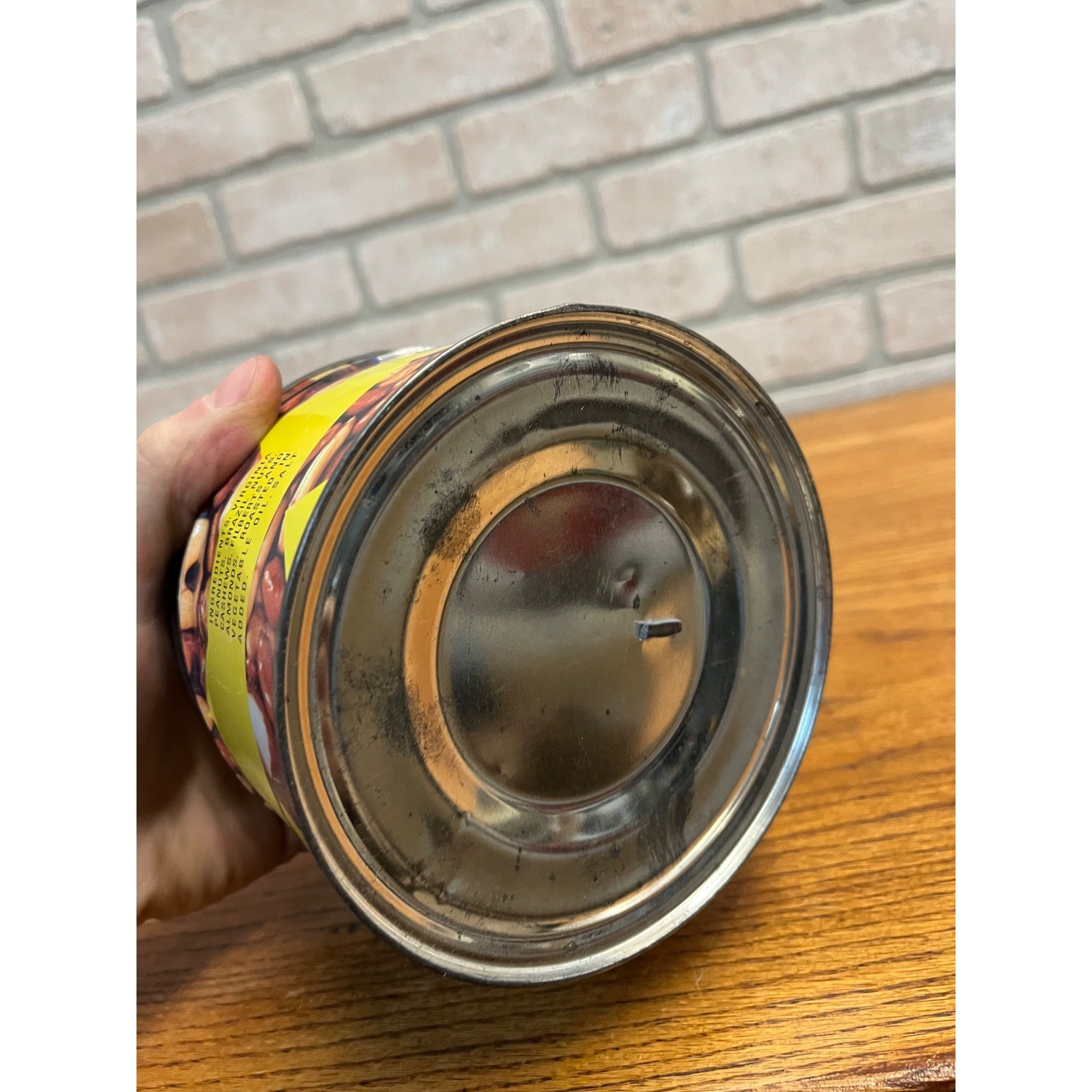 Vintage Lik Em Mix Nuts Peanut Tin 13 Oz Can Pittsburgh Snax Co Empty Keywind