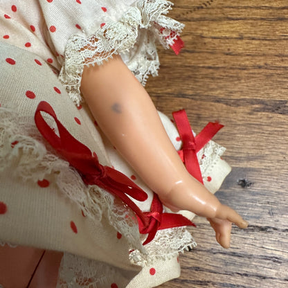 Vintage 1972 Shirley Temple IDEAL Doll w/ Polka Dot Dress Original Pin